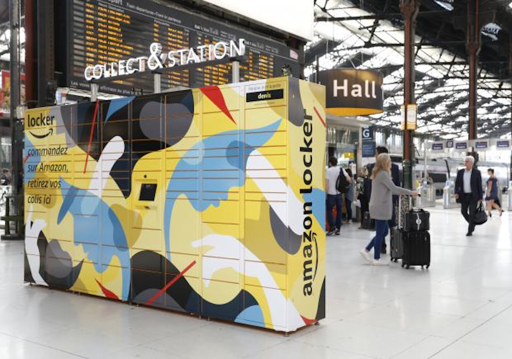 Amazon Lockers dans la gare