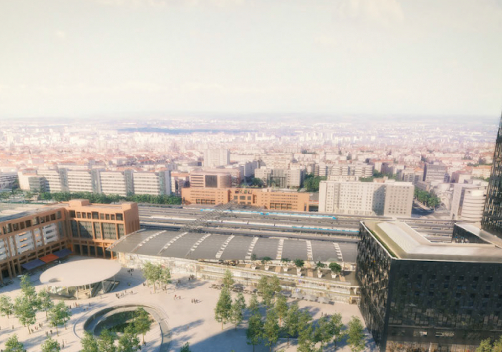 Vue d'ensemble gare de Lyon Part Dieu