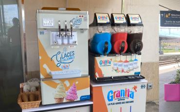 Machine à glaces et à granités en gare de Beaune
