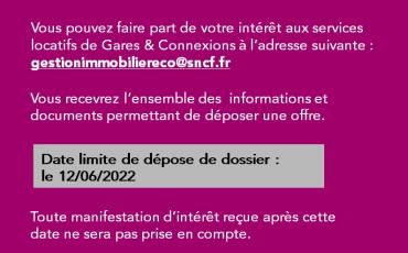 Appel à manifestation d'intérêt en gare de Brest