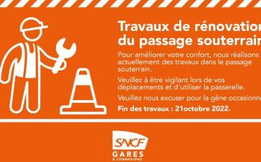 Fermeture du souterrain de Landerneau jusqu'au 21 octobre pour travaux