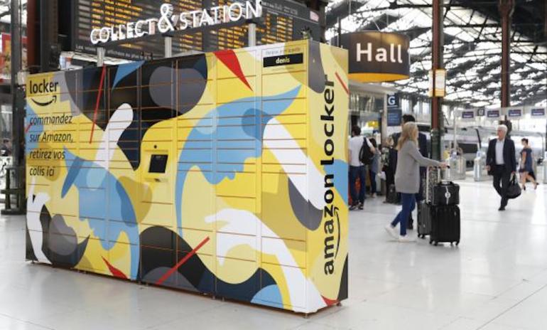 Amazon Lockers dans la gare