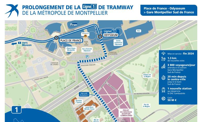 Plan d'extension L1 Tram