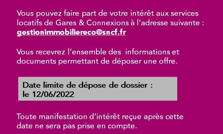 Appel à manifestation d'intérêt en gare de Brest
