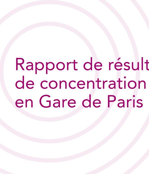 Rapport de résultats des mesures de concentration en plomb en Gare de Paris Est