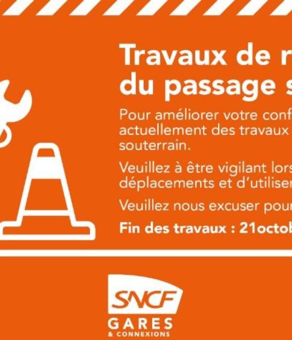 Fermeture du souterrain de Landerneau jusqu'au 21 octobre pour travaux